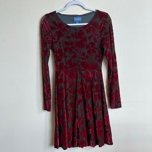 RED DRESS simplyvera brand long sleeve dress
